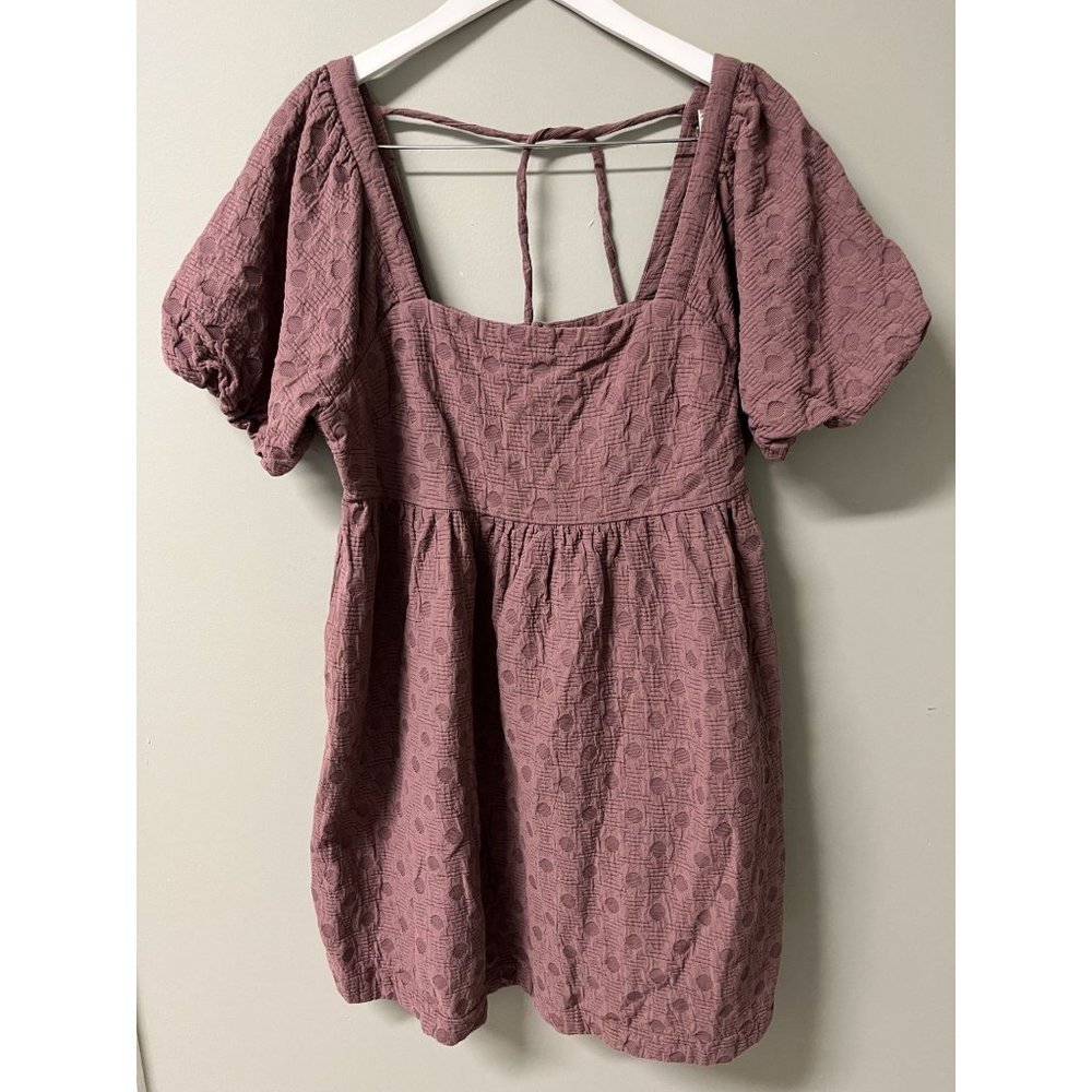 Madewell Floral Quilted Puff Sleeve Mini Dress Size Xl